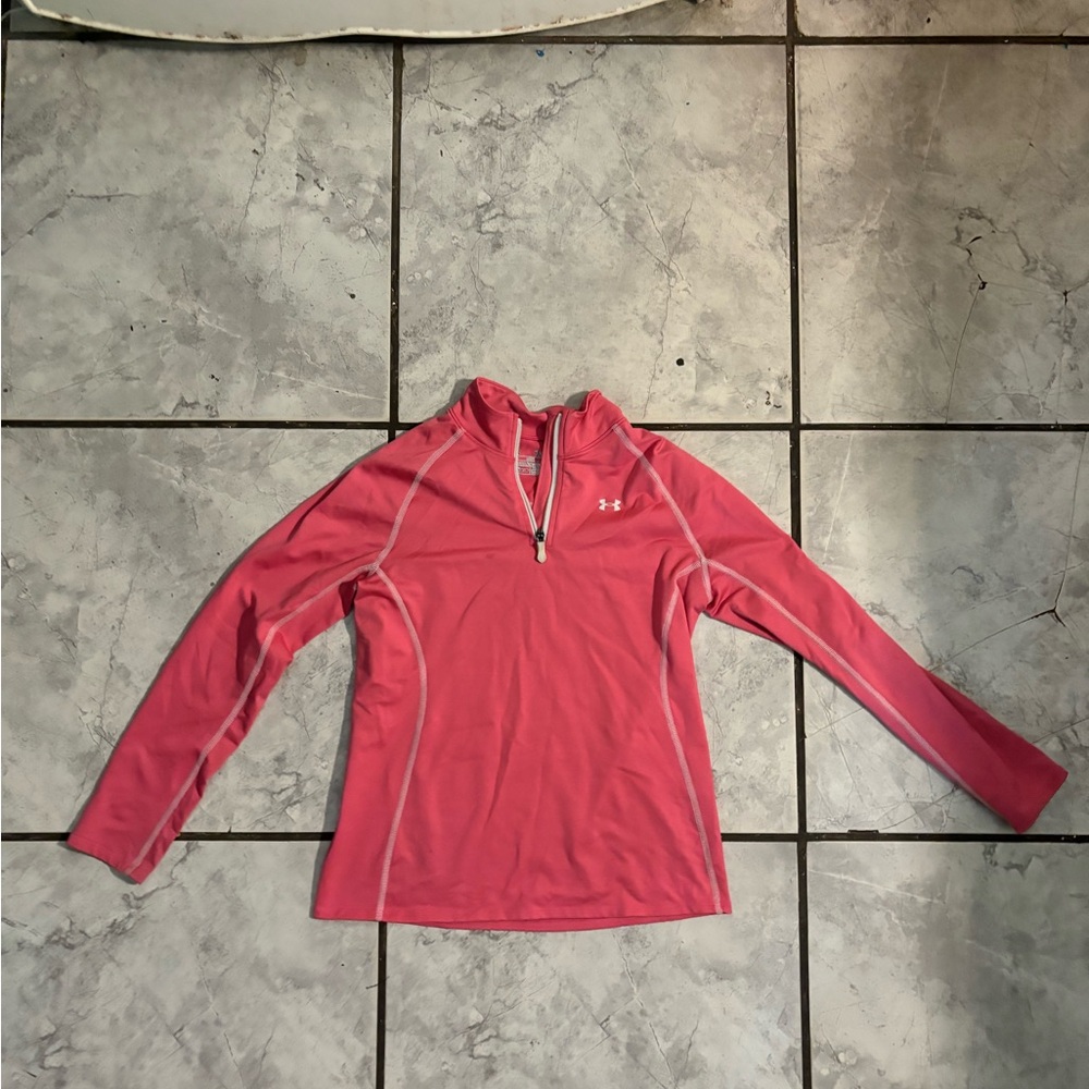 Under Armour Women's Pink Quarter-Zip Sweatshirt